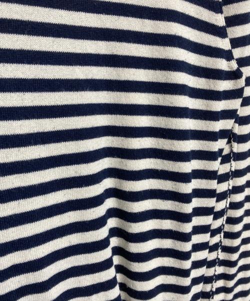 JUNYA WATANABE COMME des GARCONS（(ジュンヤワタナベ コムデギャルソン）JUNYA WATANABE COMME des GARCONS ((ジュンヤワタナベ コムデギャルソン) 折り返しレイヤードカーディガン/Fold-over Layered Cardigan ベージュ×ネイビー サイズ:Sの古着・服飾アイテム