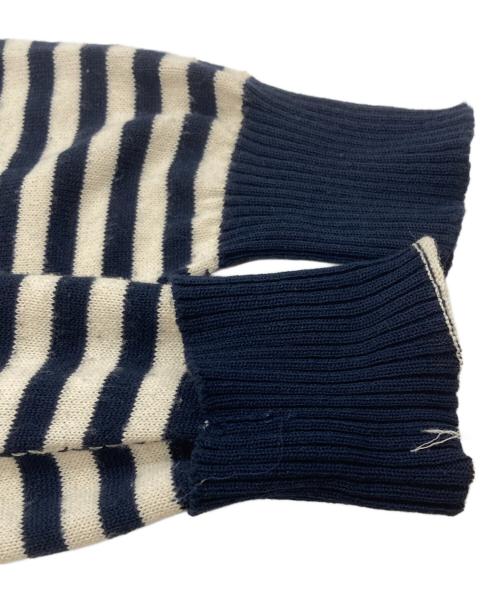 JUNYA WATANABE COMME des GARCONS（(ジュンヤワタナベ コムデギャルソン）JUNYA WATANABE COMME des GARCONS ((ジュンヤワタナベ コムデギャルソン) 折り返しレイヤードカーディガン/Fold-over Layered Cardigan ベージュ×ネイビー サイズ:Sの古着・服飾アイテム