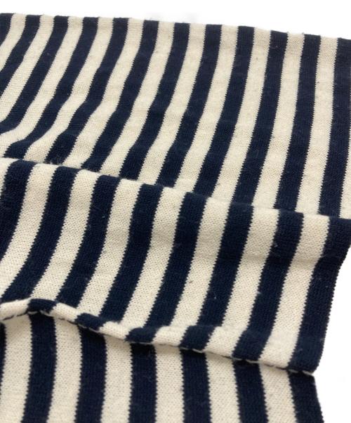 JUNYA WATANABE COMME des GARCONS（(ジュンヤワタナベ コムデギャルソン）JUNYA WATANABE COMME des GARCONS ((ジュンヤワタナベ コムデギャルソン) 折り返しレイヤードカーディガン/Fold-over Layered Cardigan ベージュ×ネイビー サイズ:Sの古着・服飾アイテム