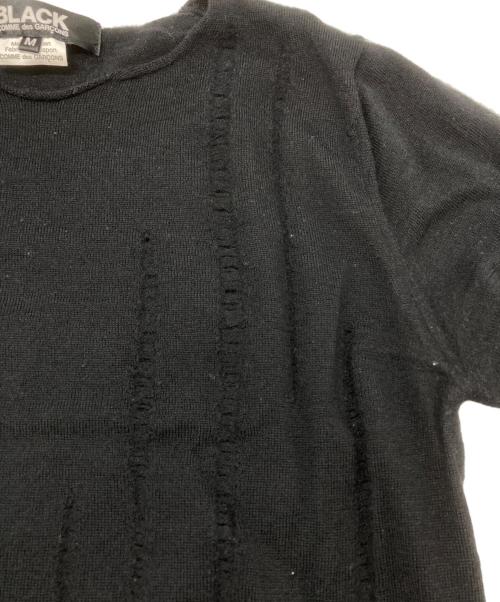 BLACK COMME des GARCONS（ブラックコムデギャルソン）BLACK COMME des GARCONS (ブラックコムデギャルソン) ダメージ加工ニット/Ripped knit ブラック サイズ:Ｍの古着・服飾アイテム