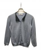 VALENTINOヴァレンティノ）の古着「レースレイヤードカーディガン」｜ブルー