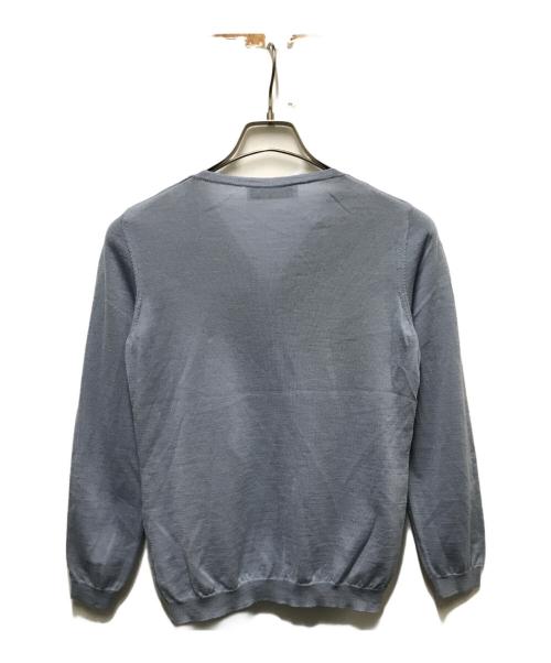 VALENTINO（ヴァレンティノ）VALENTINO (ヴァレンティノ) レースレイヤードカーディガン ブルー サイズ:Mの古着・服飾アイテム