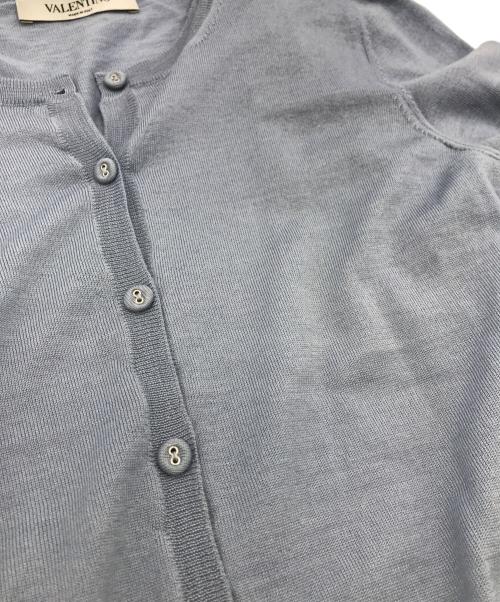 VALENTINO（ヴァレンティノ）VALENTINO (ヴァレンティノ) レースレイヤードカーディガン ブルー サイズ:Mの古着・服飾アイテム