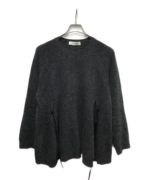 VALENTINO（ヴァレンティノ）VALENTINO (ヴァレンティノ) リボンデザインニット グレー サイズ:Mの古着・服飾アイテム