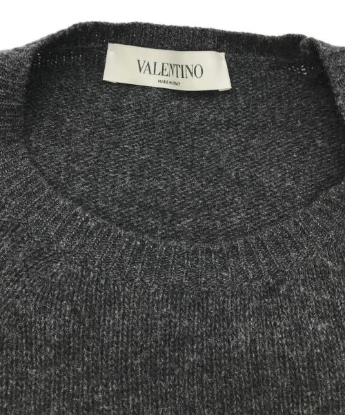 VALENTINO（ヴァレンティノ）VALENTINO (ヴァレンティノ) リボンデザインニット グレー サイズ:Mの古着・服飾アイテム