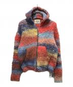 FUTURE ARCHIVEフューチャー アーカイブ）の古着「SHAGGY ZIP PARKA」｜ピンク×ブルー