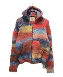 FUTURE ARCHIVE（フューチャー アーカイブ）の古着「SHAGGY ZIP PARKA」｜ピンク×ブルー