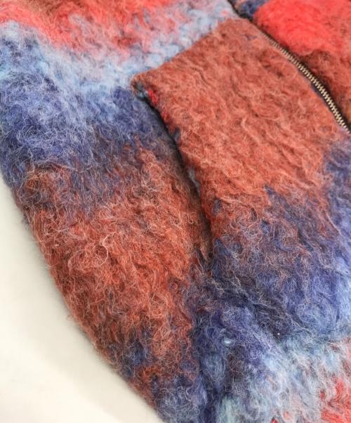 FUTURE ARCHIVE（フューチャー アーカイブ）FUTURE ARCHIVE (フューチャー アーカイブ) SHAGGY ZIP PARKA ピンク×ブルー サイズ:Ｓの古着・服飾アイテム