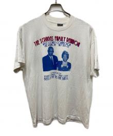 FRUIT OF THE LOOM（フルーツオブザルーム）の古着「80s どっかの親族会プリントTシャツ」｜ホワイト