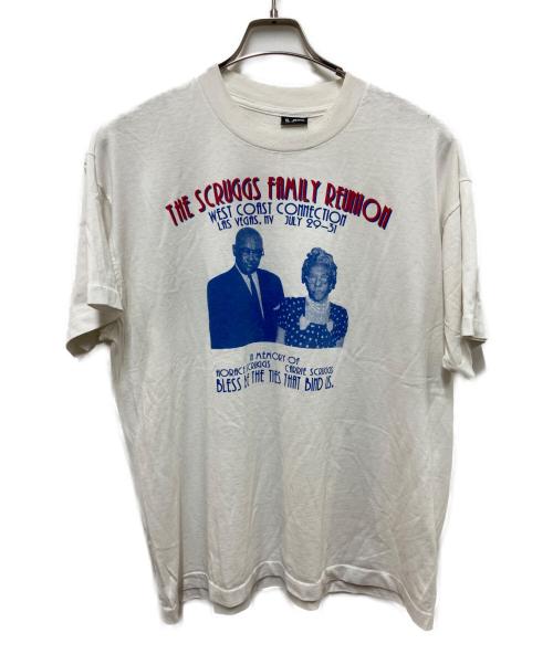 FRUIT OF THE LOOM（フルーツオブザルーム）FRUIT OF THE LOOM (フルーツオブザルーム) 80s どっかの親族会プリントTシャツ ホワイト サイズ:XLの古着・服飾アイテム