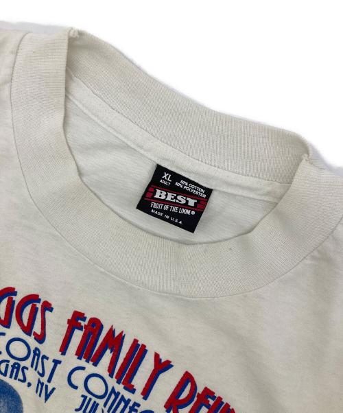 FRUIT OF THE LOOM（フルーツオブザルーム）FRUIT OF THE LOOM (フルーツオブザルーム) 80s どっかの親族会プリントTシャツ ホワイト サイズ:XLの古着・服飾アイテム
