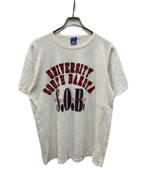 Champion（チャンピオン）Champion (チャンピオン) 90s 3段プリントTシャツ ホワイト サイズ:XLの古着・服飾アイテム