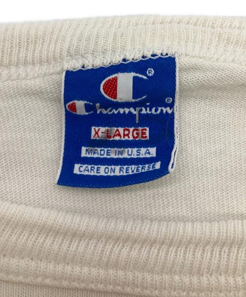 Champion（チャンピオン）Champion (チャンピオン) 90s 3段プリントTシャツ ホワイト サイズ:XLの古着・服飾アイテム