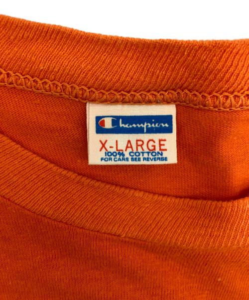 Champion（チャンピオン）Champion (チャンピオン) 70s エト・ブルース  プリントtシャツ オレンジ サイズ:XLの古着・服飾アイテム