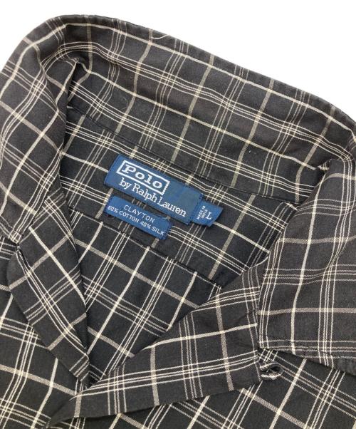 POLO RALPH LAUREN（ポロ・ラルフローレン）POLO RALPH LAUREN (ポロ・ラルフローレン) 90s CLAYTON  ループカラーシャツ ブラウン サイズ:Lの古着・服飾アイテム