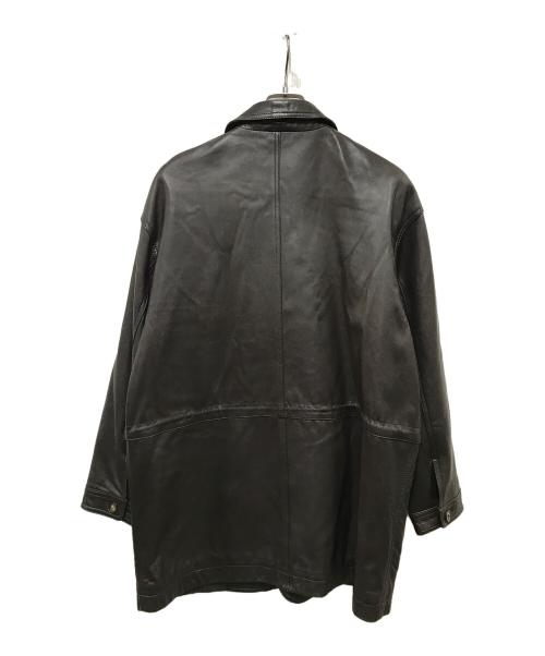 INTERMEZZO（インターメッツォ）INTERMEZZO (インターメッツォ) ラムレザーコート ブラウン サイズ:Mの古着・服飾アイテム