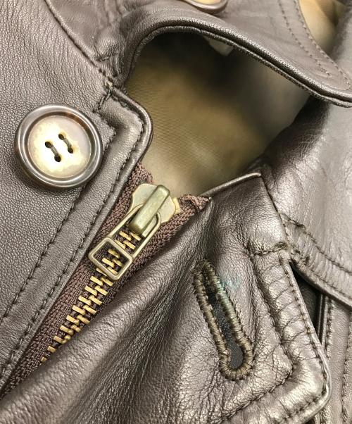 INTERMEZZO（インターメッツォ）INTERMEZZO (インターメッツォ) ラムレザーコート ブラウン サイズ:Mの古着・服飾アイテム