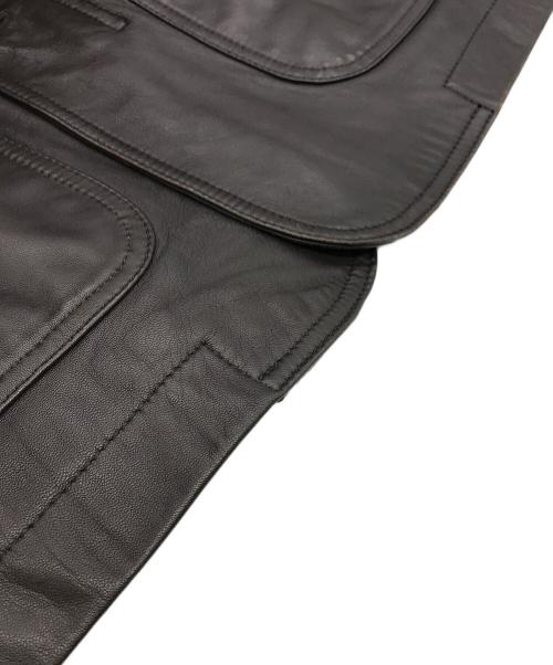 INTERMEZZO（インターメッツォ）INTERMEZZO (インターメッツォ) ラムレザーコート ブラウン サイズ:Mの古着・服飾アイテム