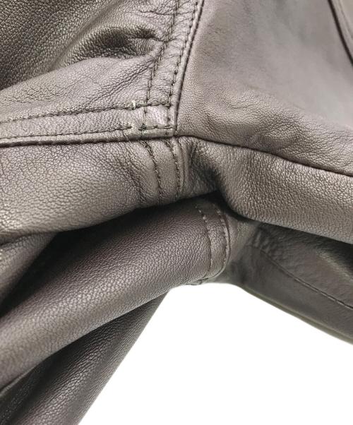 INTERMEZZO（インターメッツォ）INTERMEZZO (インターメッツォ) ラムレザーコート ブラウン サイズ:Mの古着・服飾アイテム