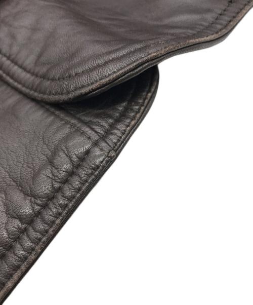 INTERMEZZO（インターメッツォ）INTERMEZZO (インターメッツォ) ラムレザーコート ブラウン サイズ:Mの古着・服飾アイテム