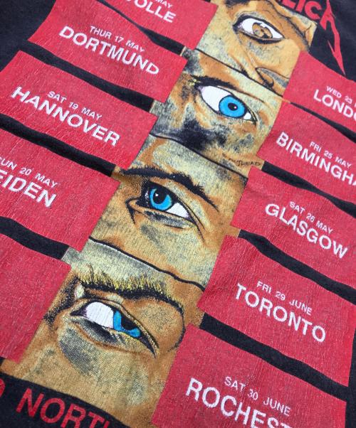 5050（フィフティーフィフティー）5050 (フィフティーフィフティー) METALLICA バンドプリントTシャツ ブラック サイズ:Mの古着・服飾アイテム