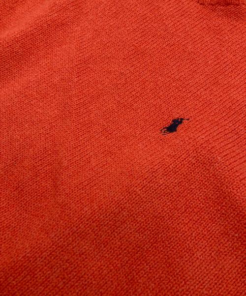 POLO RALPH LAUREN（ポロ・ラルフローレン）POLO RALPH LAUREN (ポロ・ラルフローレン) ポニー刺繍コットンニット オレンジ サイズ:SIZE XXLの古着・服飾アイテム