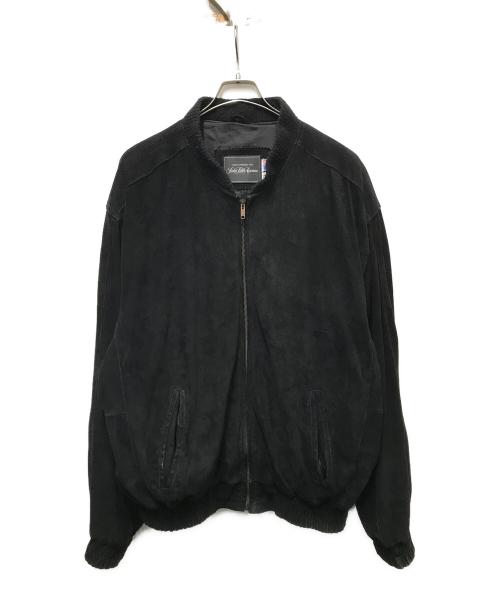 SaksFifthAvenue（サックスフィフスアヴェニュ）SaksFifthAvenue (サックスフィフスアヴェニュ) スウェードブルゾン ブラック サイズ:XLの古着・服飾アイテム