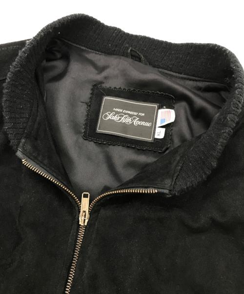 SaksFifthAvenue（サックスフィフスアヴェニュ）SaksFifthAvenue (サックスフィフスアヴェニュ) スウェードブルゾン ブラック サイズ:XLの古着・服飾アイテム