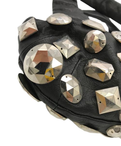 HIROKO KOSHINO（ヒロコ コシノ）HIROKO KOSHINO (ヒロコ コシノ) ビジューハンドバッグ ブラックの古着・服飾アイテム