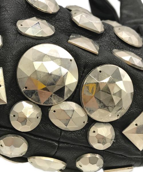 HIROKO KOSHINO（ヒロコ コシノ）HIROKO KOSHINO (ヒロコ コシノ) ビジューハンドバッグ ブラックの古着・服飾アイテム