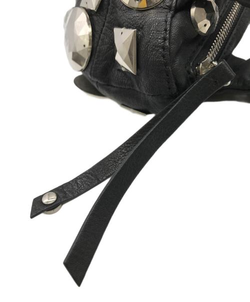 HIROKO KOSHINO（ヒロコ コシノ）HIROKO KOSHINO (ヒロコ コシノ) ビジューハンドバッグ ブラックの古着・服飾アイテム