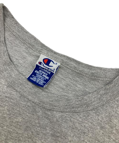 Champion（チャンピオン）Champion (チャンピオン) 90s 3段プリントtシャツ グレー サイズ:XLの古着・服飾アイテム