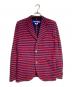 COMME des GARCONS JUNYA WATANABE MAN（コム デ ギャルソン ジュンヤ ワタナベ マン）の古着「エルボーパッチボーダージャケット/Striped jacket with elbow patches」｜レッド