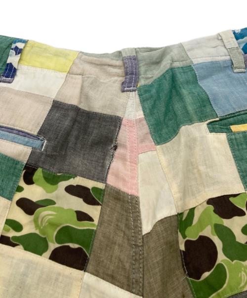 A BATHING APE（アベイシングエイプ）A BATHING APE (アベイシングエイプ) パッチワークハーフパンツ マルチカラー サイズ:Mの古着・服飾アイテム
