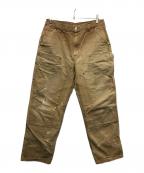 CarHarttカーハート）の古着「ダブルニーダックパンツ」｜ブラウン