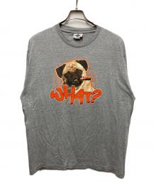 UNIVERSALSTUDIO（ユニバーサル・スタジオ）の古着「WHAT? フランク・ザ・パグ ムービーTシャツ」｜グレー
