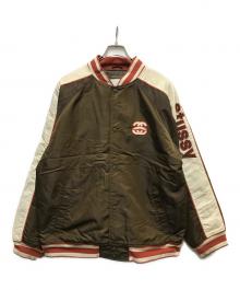 stussy（ステューシー）の古着「Nylon Versity Jacket」｜ブラウン
