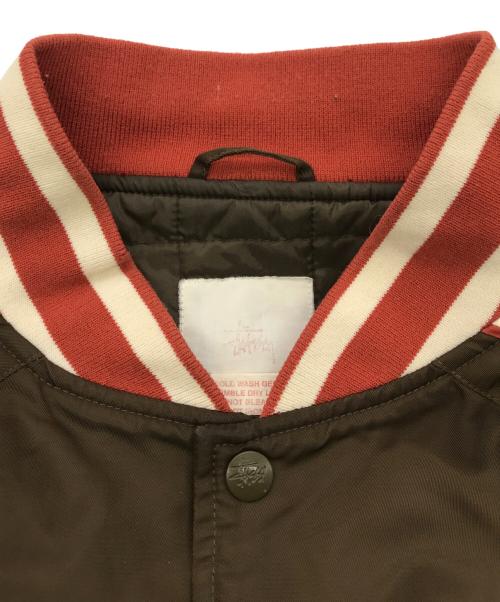 stussy（ステューシー）stussy (ステューシー) Nylon Versity Jacket ブラウン サイズ:Ｌの古着・服飾アイテム