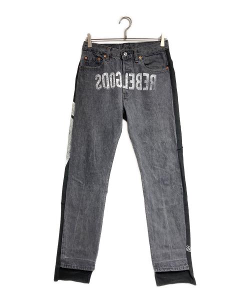LEVI'S（リーバイス）LEVI'S (リーバイス) UNDERCOVER (アンダーカバー) Hybrid Denim Sweat Pant/ハイブリッドデニムスウェットパンツ ブラック サイズ:W30の古着・服飾アイテム