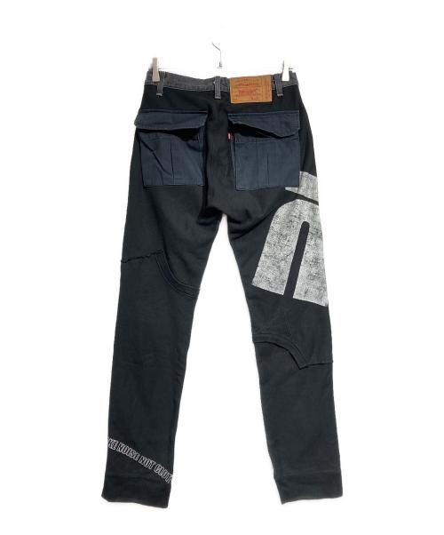 LEVI'S（リーバイス）LEVI'S (リーバイス) UNDERCOVER (アンダーカバー) Hybrid Denim Sweat Pant/ハイブリッドデニムスウェットパンツ ブラック サイズ:W30の古着・服飾アイテム
