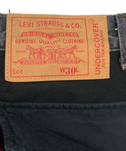 LEVI'S（リーバイス）LEVI'S (リーバイス) UNDERCOVER (アンダーカバー) Hybrid Denim Sweat Pant/ハイブリッドデニムスウェットパンツ ブラック サイズ:W30の古着・服飾アイテム