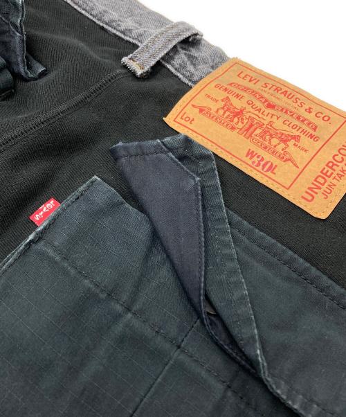 LEVI'S（リーバイス）LEVI'S (リーバイス) UNDERCOVER (アンダーカバー) Hybrid Denim Sweat Pant/ハイブリッドデニムスウェットパンツ ブラック サイズ:W30の古着・服飾アイテム