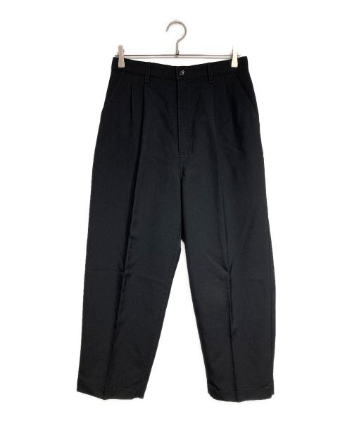 COMME des GARCONS（コムデギャルソン）COMME des GARCONS (コムデギャルソン) ステッチワーク2タックスラックス/Two-tuck slacks with stitching detail ブラック サイズ:Sの古着・服飾アイテム