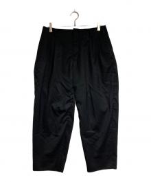 COMME des GARCONS HOMME PLUS（コムデギャルソンオムプリュス）の古着「ウールギャバワイドテーパードパンツ/Wool Gabardine Wide Tapered Pants」｜ブラック