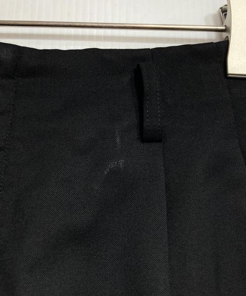 COMME des GARCONS HOMME PLUS（コムデギャルソンオムプリュス）COMME des GARCONS HOMME PLUS (コムデギャルソンオムプリュス) ウールギャバワイドテーパードパンツ/Wool Gabardine Wide Tapered Pants ブラック サイズ:XSの古着・服飾アイテム