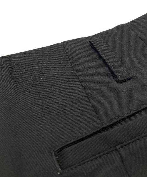 COMME des GARCONS HOMME PLUS（コムデギャルソンオムプリュス）COMME des GARCONS HOMME PLUS (コムデギャルソンオムプリュス) ウールギャバワイドテーパードパンツ/Wool Gabardine Wide Tapered Pants ブラック サイズ:XSの古着・服飾アイテム