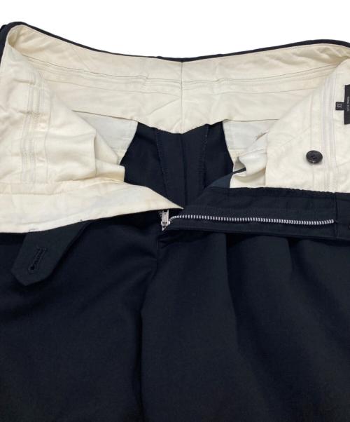 COMME des GARCONS HOMME PLUS（コムデギャルソンオムプリュス）COMME des GARCONS HOMME PLUS (コムデギャルソンオムプリュス) ウールギャバワイドテーパードパンツ/Wool Gabardine Wide Tapered Pants ブラック サイズ:XSの古着・服飾アイテム