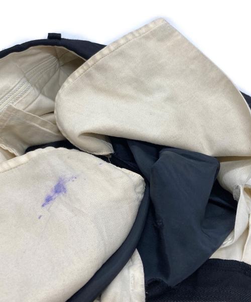 COMME des GARCONS HOMME PLUS（コムデギャルソンオムプリュス）COMME des GARCONS HOMME PLUS (コムデギャルソンオムプリュス) ウールギャバワイドテーパードパンツ/Wool Gabardine Wide Tapered Pants ブラック サイズ:XSの古着・服飾アイテム