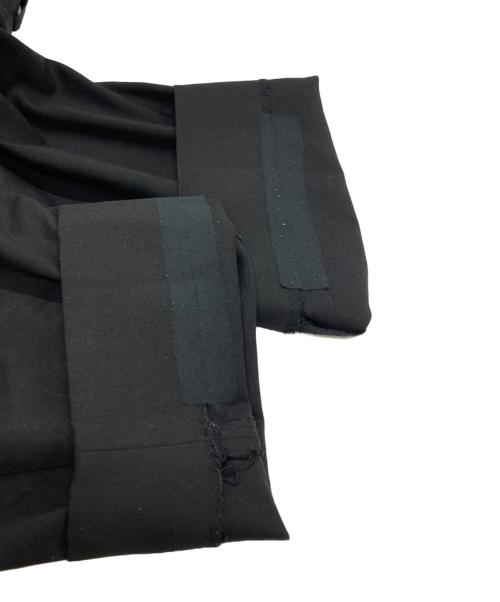 COMME des GARCONS HOMME PLUS（コムデギャルソンオムプリュス）COMME des GARCONS HOMME PLUS (コムデギャルソンオムプリュス) ウールギャバワイドテーパードパンツ/Wool Gabardine Wide Tapered Pants ブラック サイズ:XSの古着・服飾アイテム