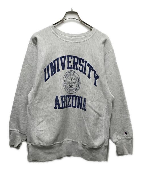 Champion（チャンピオン）Champion (チャンピオン) 90s カレッジプリントREVERSE WEAVE グレー サイズ:XLの古着・服飾アイテム